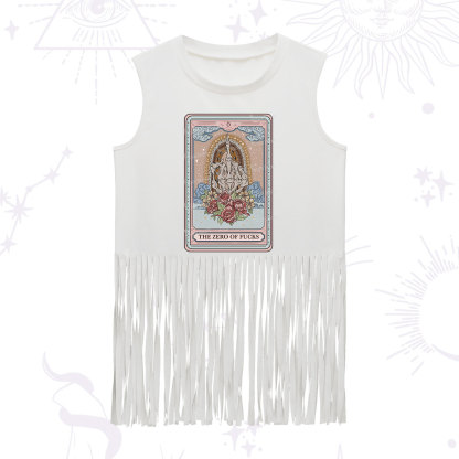 Purplehecate The Zero Of Fucks Tarot Fringe Tank Top
