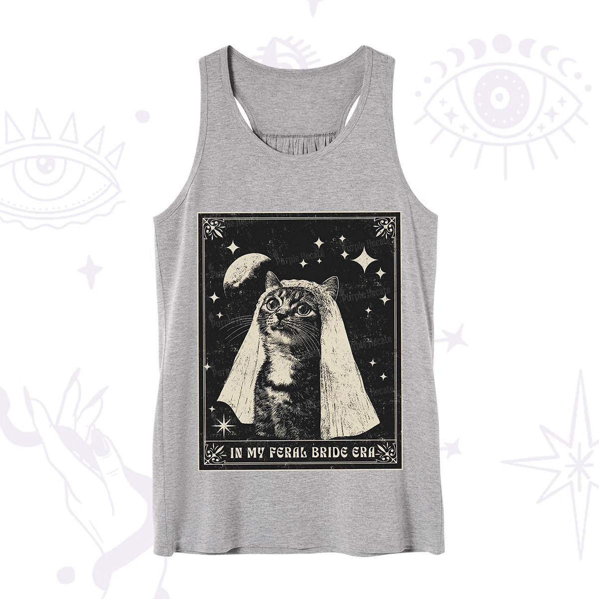 Purplehecate Cat In My Feral Bride Era Bachelorette Tank