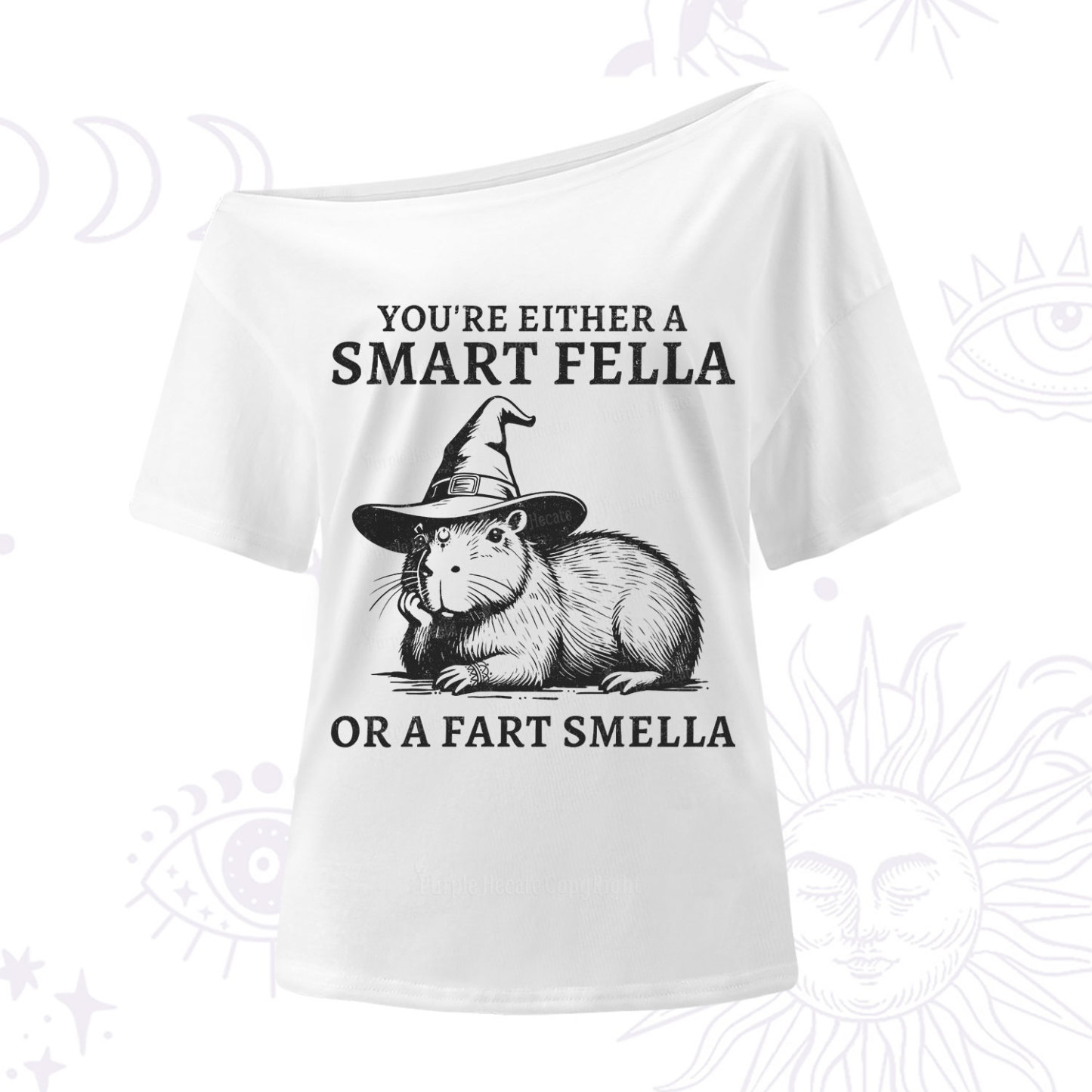 Purplehecate You're Either A Smart Fella or a Smart Fella One Shoulder T-Shirt