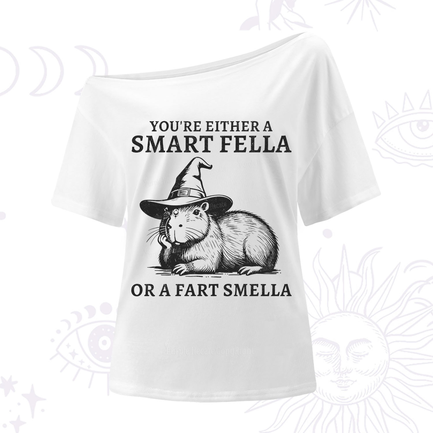 Purplehecate You're Either A Smart Fella or a Smart Fella One Shoulder T-Shirt
