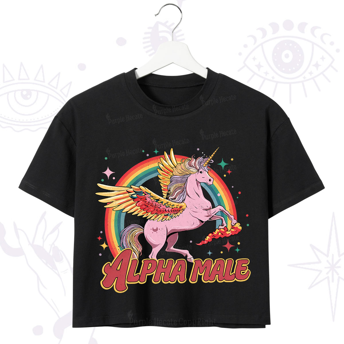 Purplehecate Alpha Male Crop T-Shirt