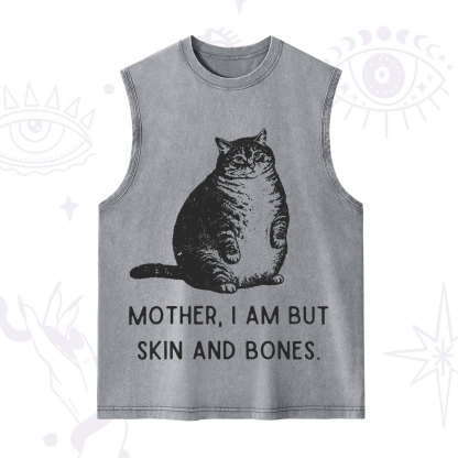 Purplehecate Cat Mother I Am But Skin And Bones Washed Tank