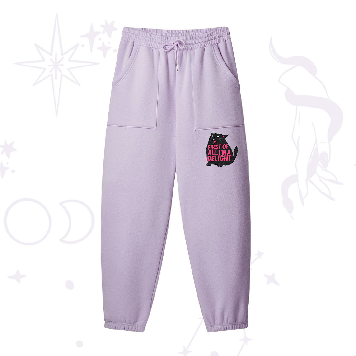 [Copy]Purplehecate Zero Fucks Given Fleece Sweatpants
