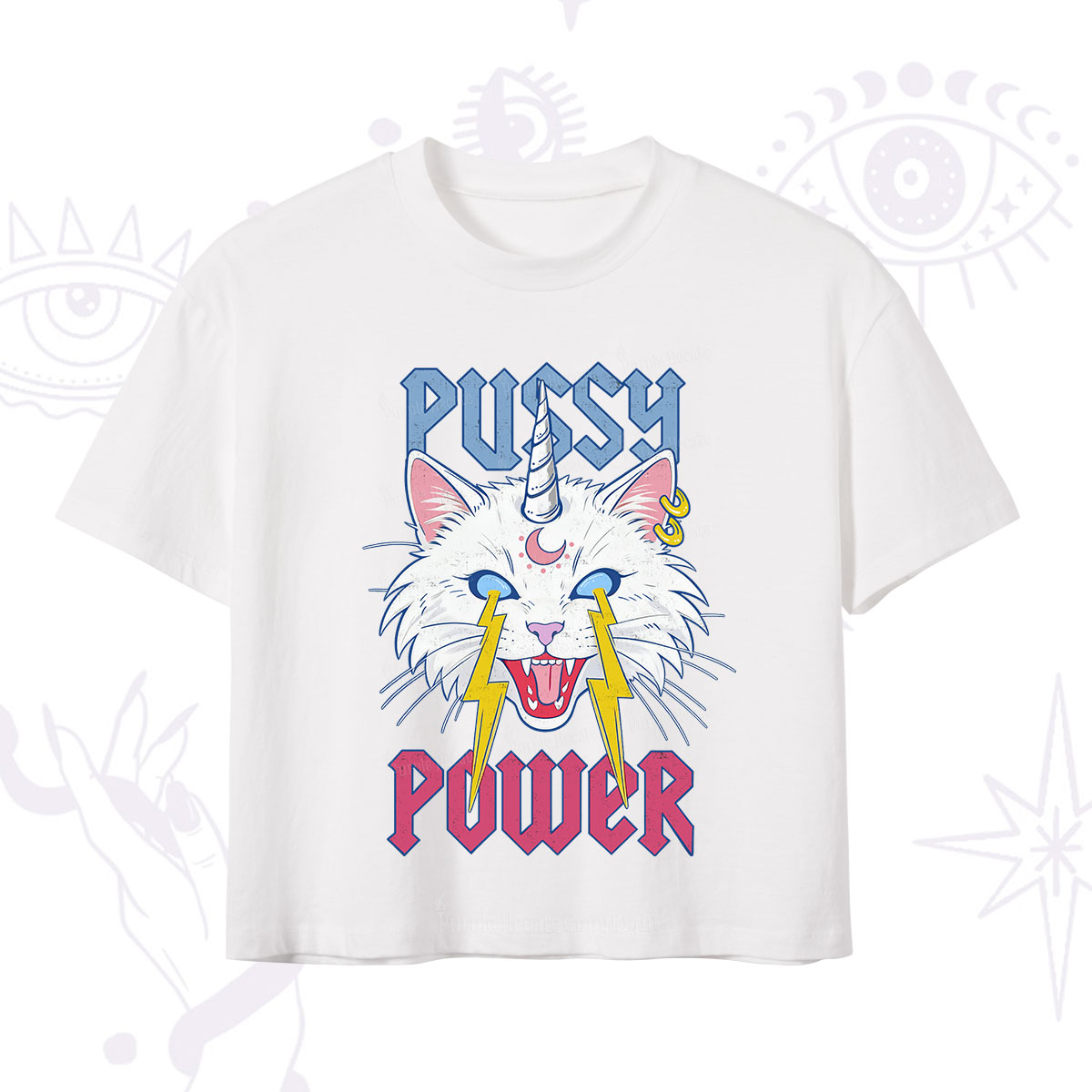 Purplehecate Pussy Power Crop T-Shirt
