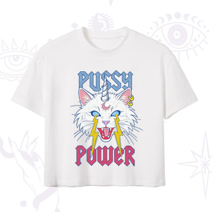 Purplehecate Pussy Power Crop T-Shirt