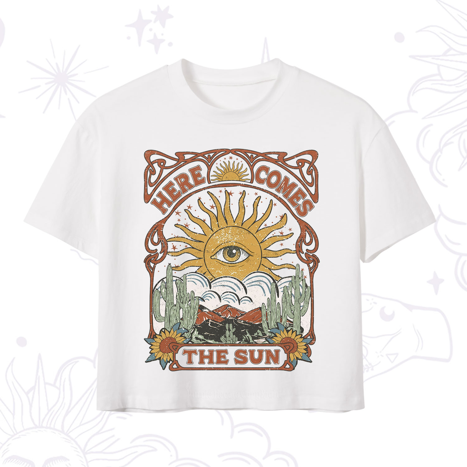 Purplehecate Here Comes The Sun Crop T-Shirt