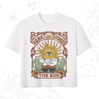 Purplehecate Here Comes The Sun Crop T-Shirt