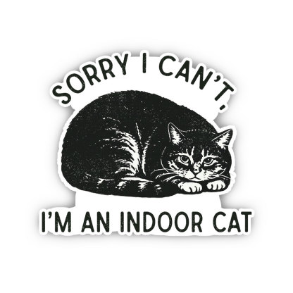 Purplehecate Sorry I Can't I'm an Indoor Cat Sticker