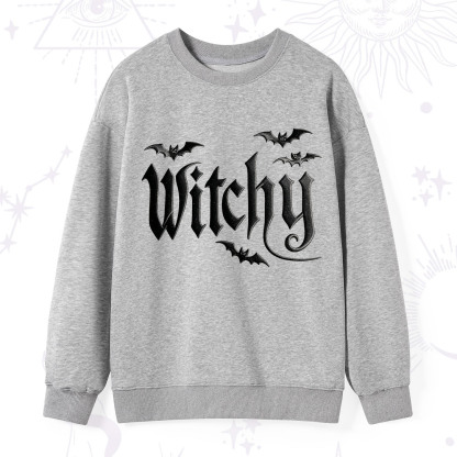 Purplehecate Gothic Bat Embroidered Sweatshirt