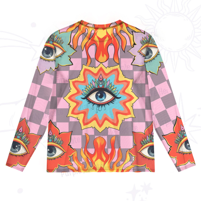 Purplehecate Awakening Flame Mesh Long Sleeve Top