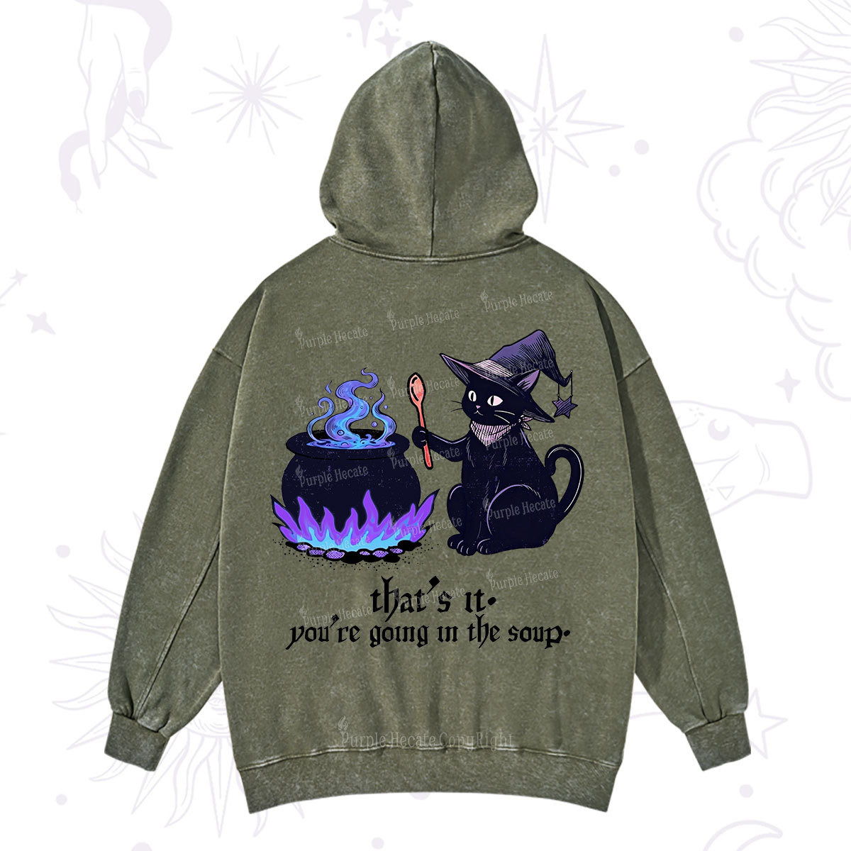 Purplehecate Trust Your Instincts Washed Hoodie