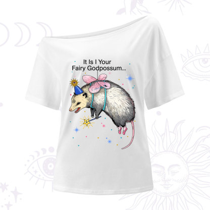 Purplehecate It Is I Your Fairy Godpossum One Shoulder T-Shirt