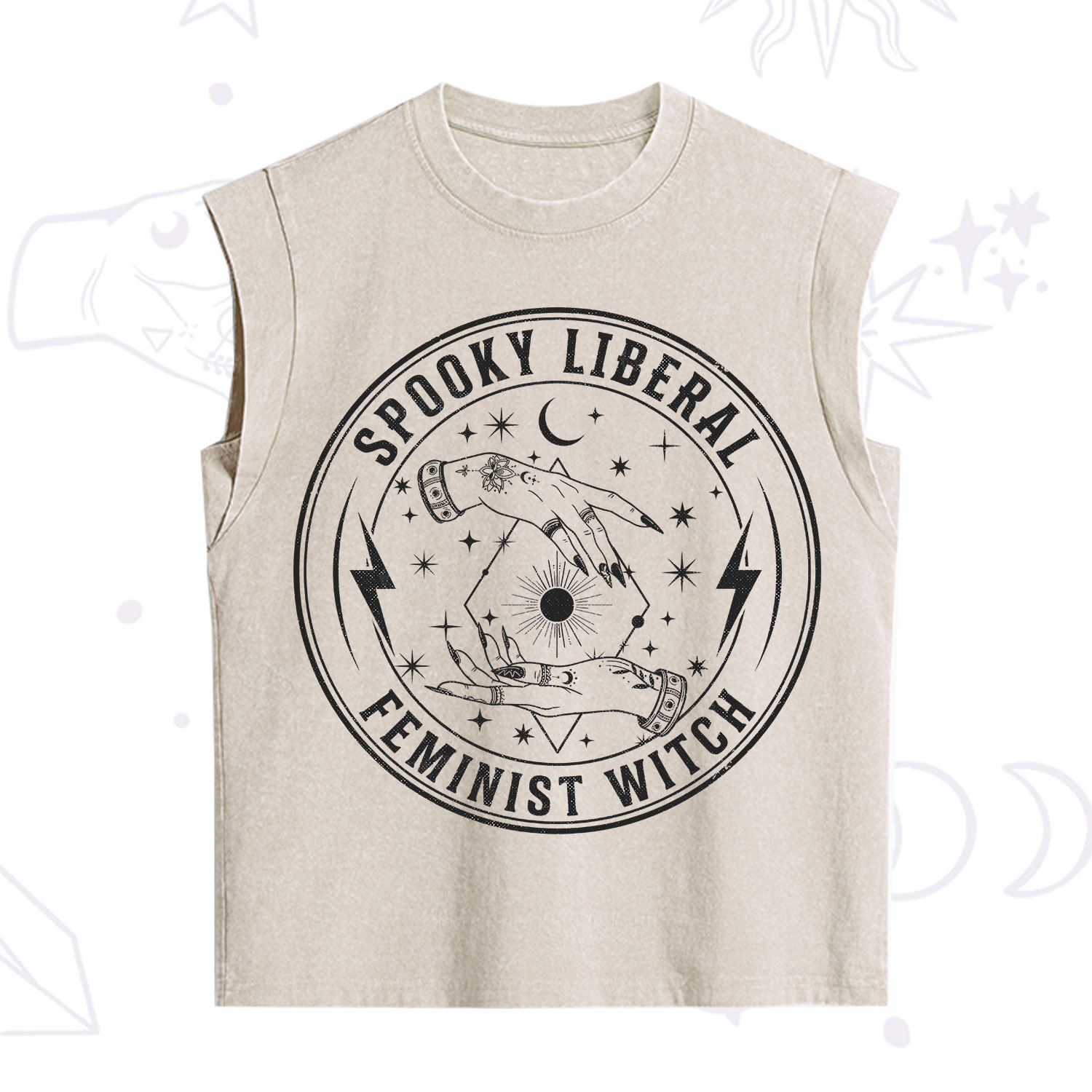Purplehecate Spooky Liberal Feminist Witch Vintage Washed Tank