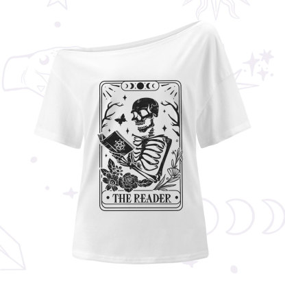 Purplehecate The Reader Tarot Card One Shoulder T-Shirt