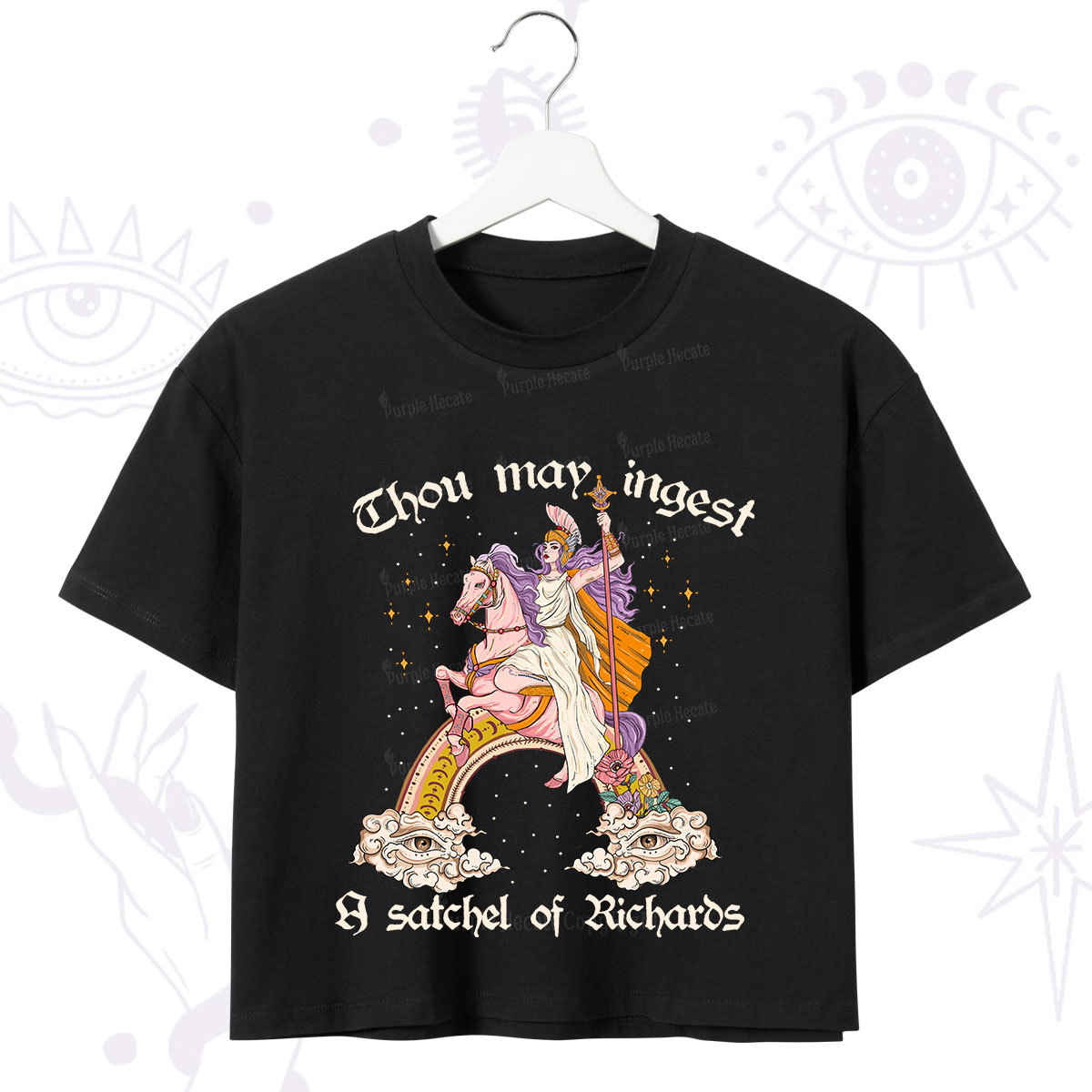 Purplehecate Thou may ingest a satchel of Richards Crop T-Shirt