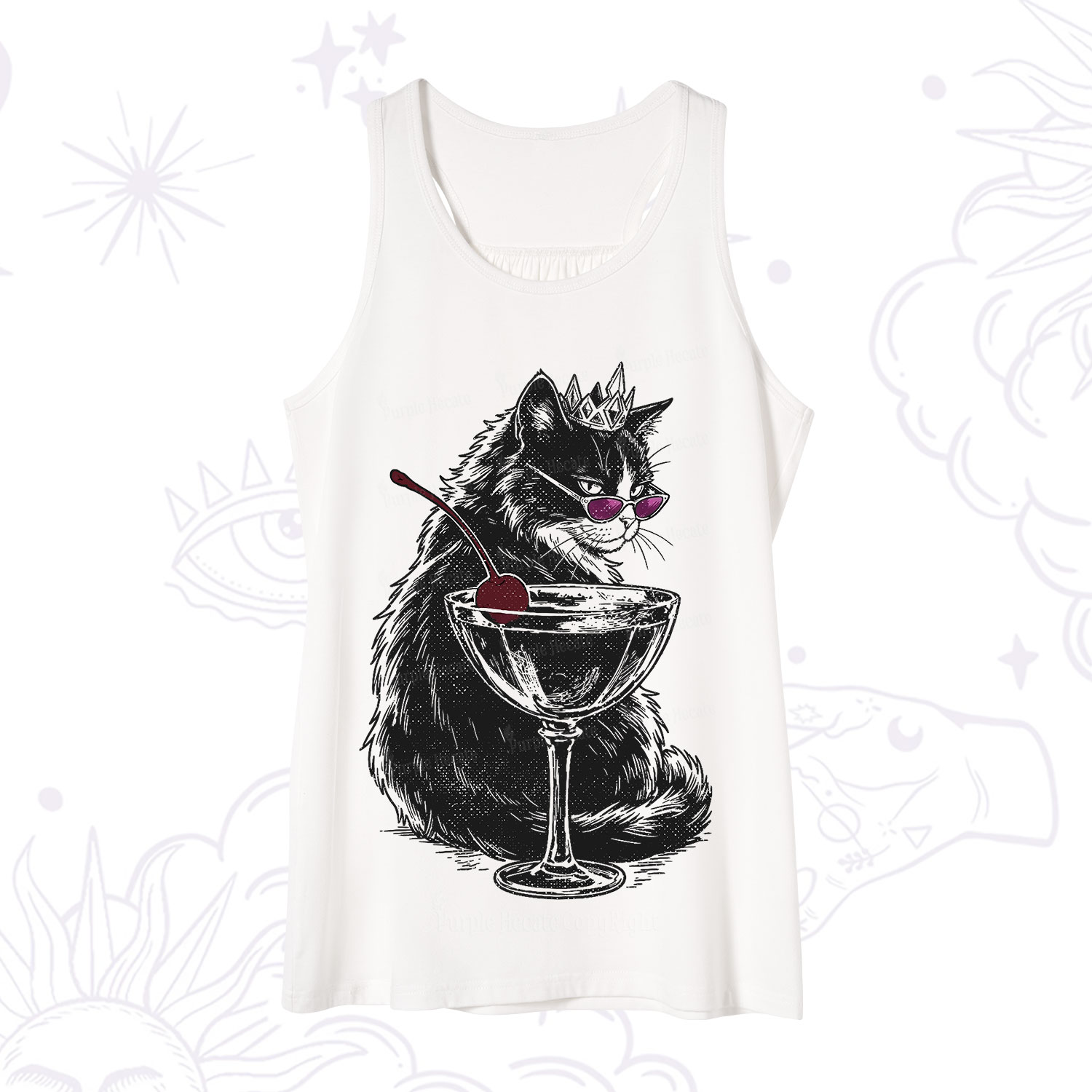 Purplehecate Martini Queen Cat Tank