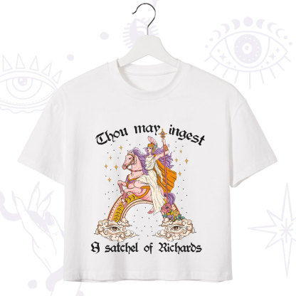 Purplehecate Thou may ingest a satchel of Richards Crop T-Shirt