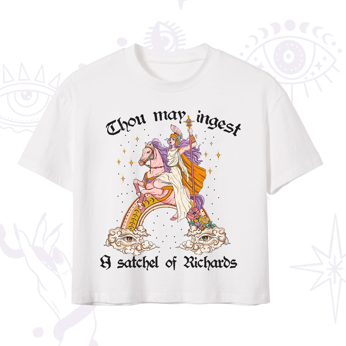 Purplehecate Thou may ingest a satchel of Richards Crop T-Shirt