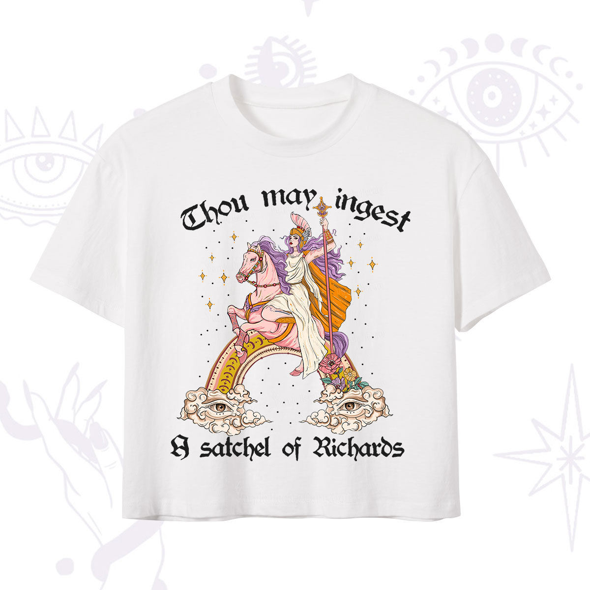 Purplehecate Thou may ingest a satchel of Richards Crop T-Shirt