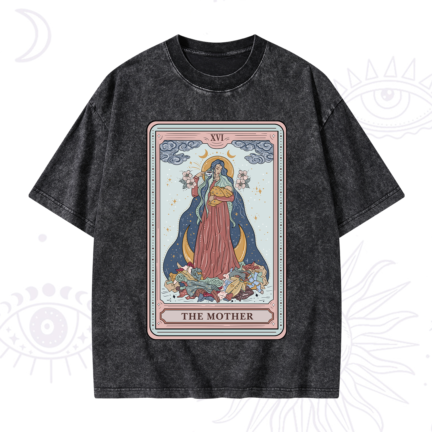 Purplehecate The Mother Tarot Washed T-Shirt