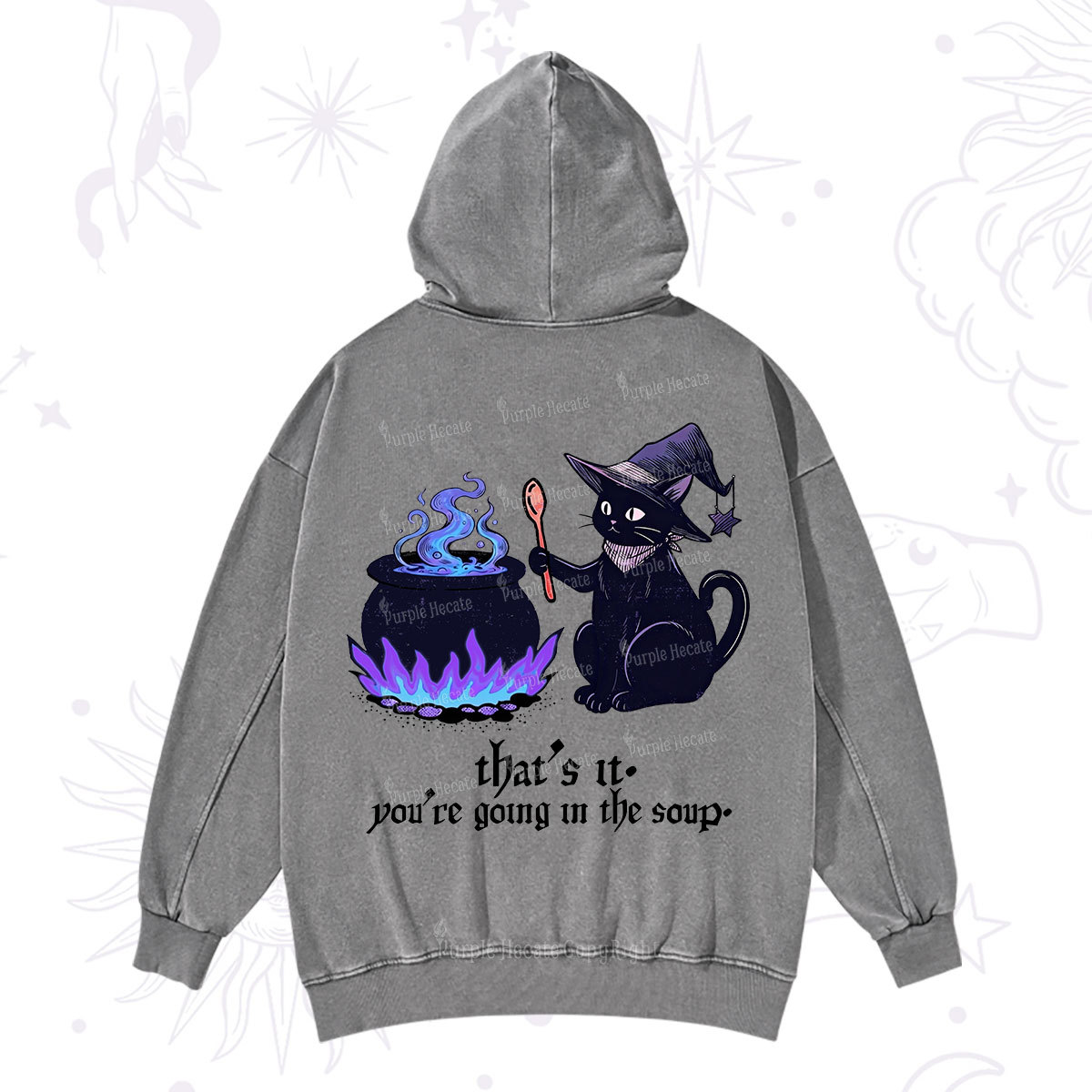 Purplehecate Trust Your Instincts Washed Hoodie