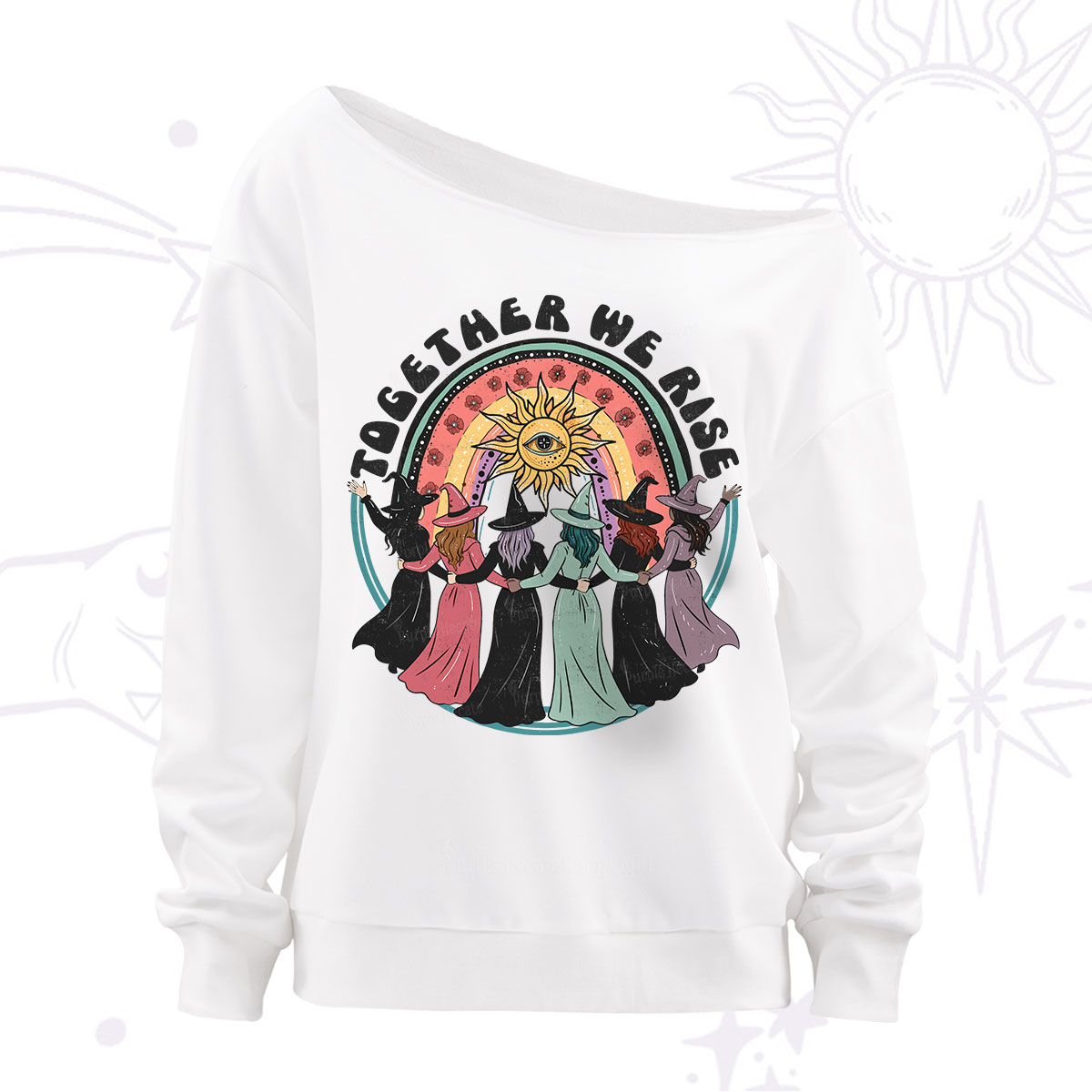 Purplehecate Together We Rise Off The Shoulder Sweatshirt