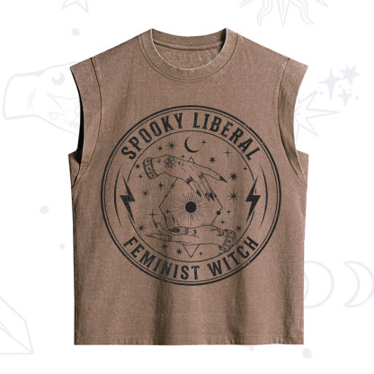 Purplehecate Spooky Liberal Feminist Witch Vintage Washed Tank