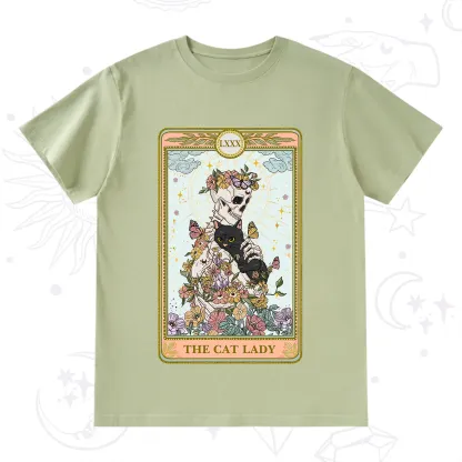 Purplehecate The Cat Lady Skeleton Tarot T-Shirt