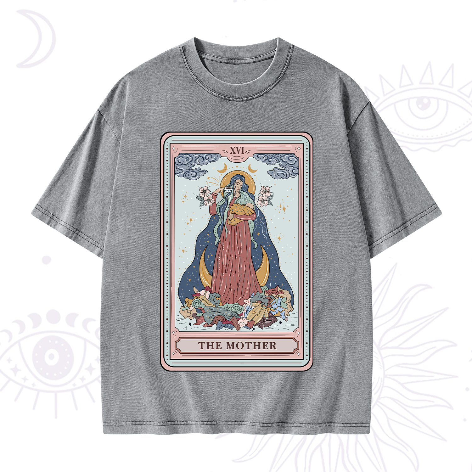 Purplehecate The Mother Tarot Washed T-Shirt