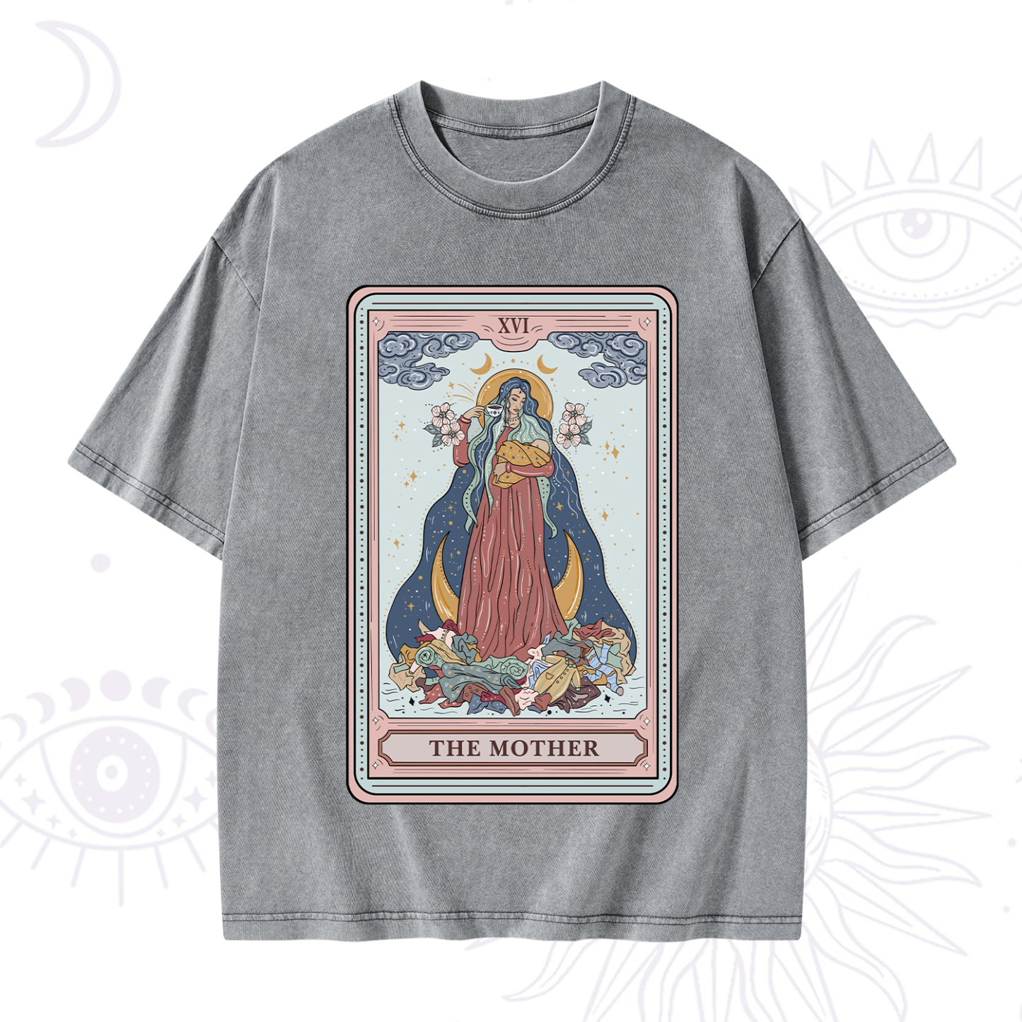 Purplehecate The Mother Tarot Washed T-Shirt