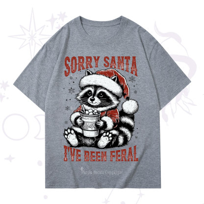 Purplehecate Sorry Santa I've Been Feral Christmas T-Shirt