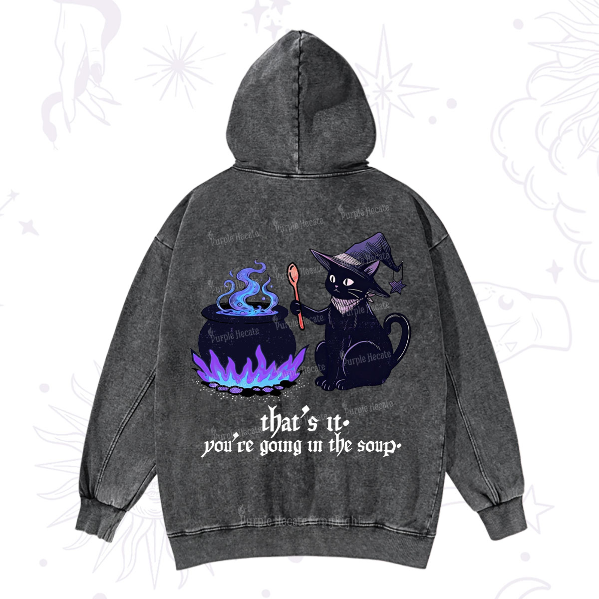 Purplehecate Trust Your Instincts Washed Hoodie