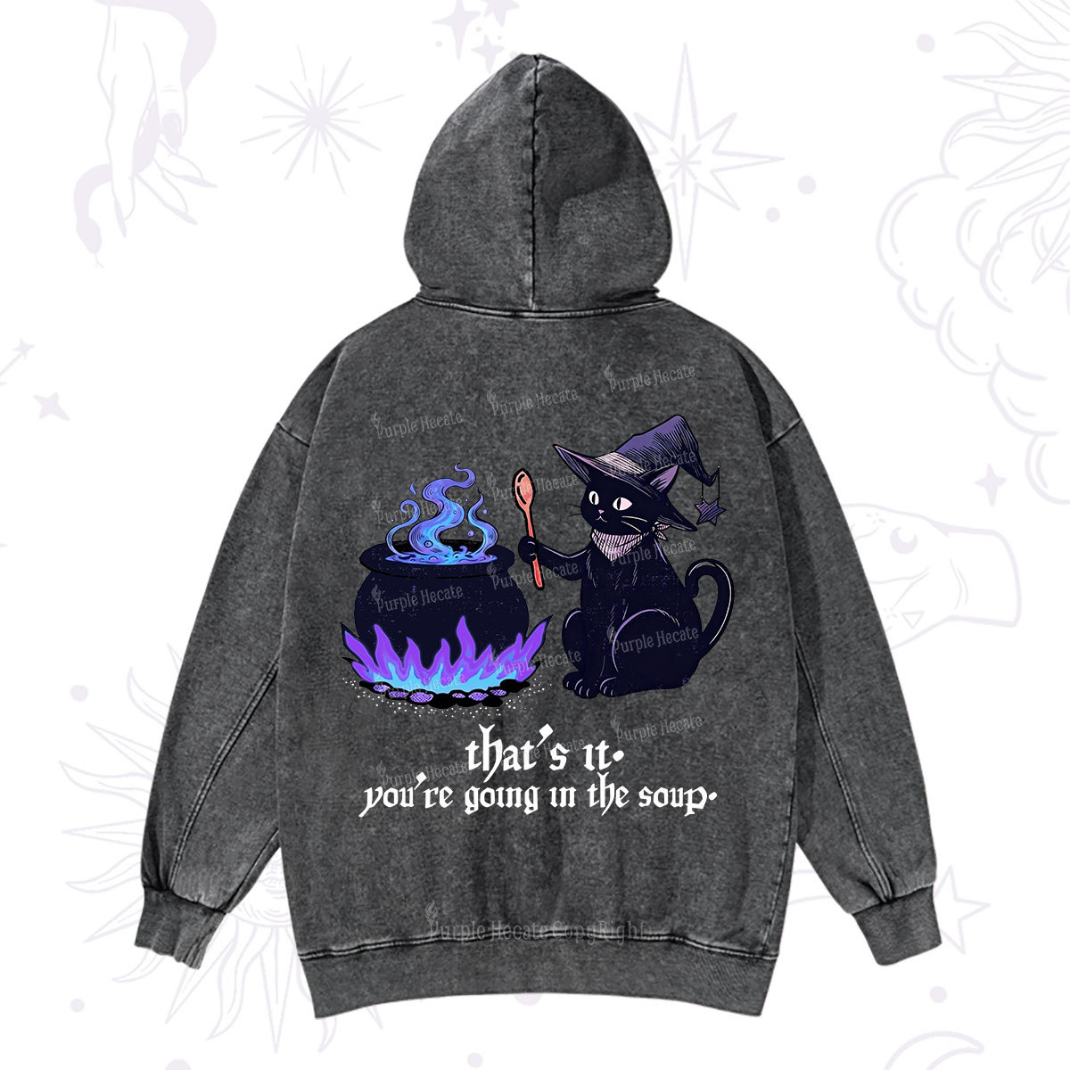 Purplehecate Trust Your Instincts Washed Hoodie