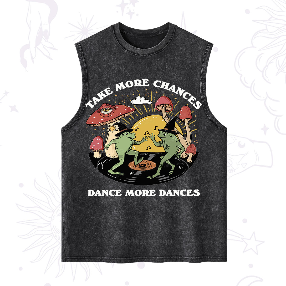 Purplehecate Dancing Frogs Washed Tank