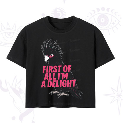 Purplehecate First Of All I'm A Delight Parrot Crop T-Shirt