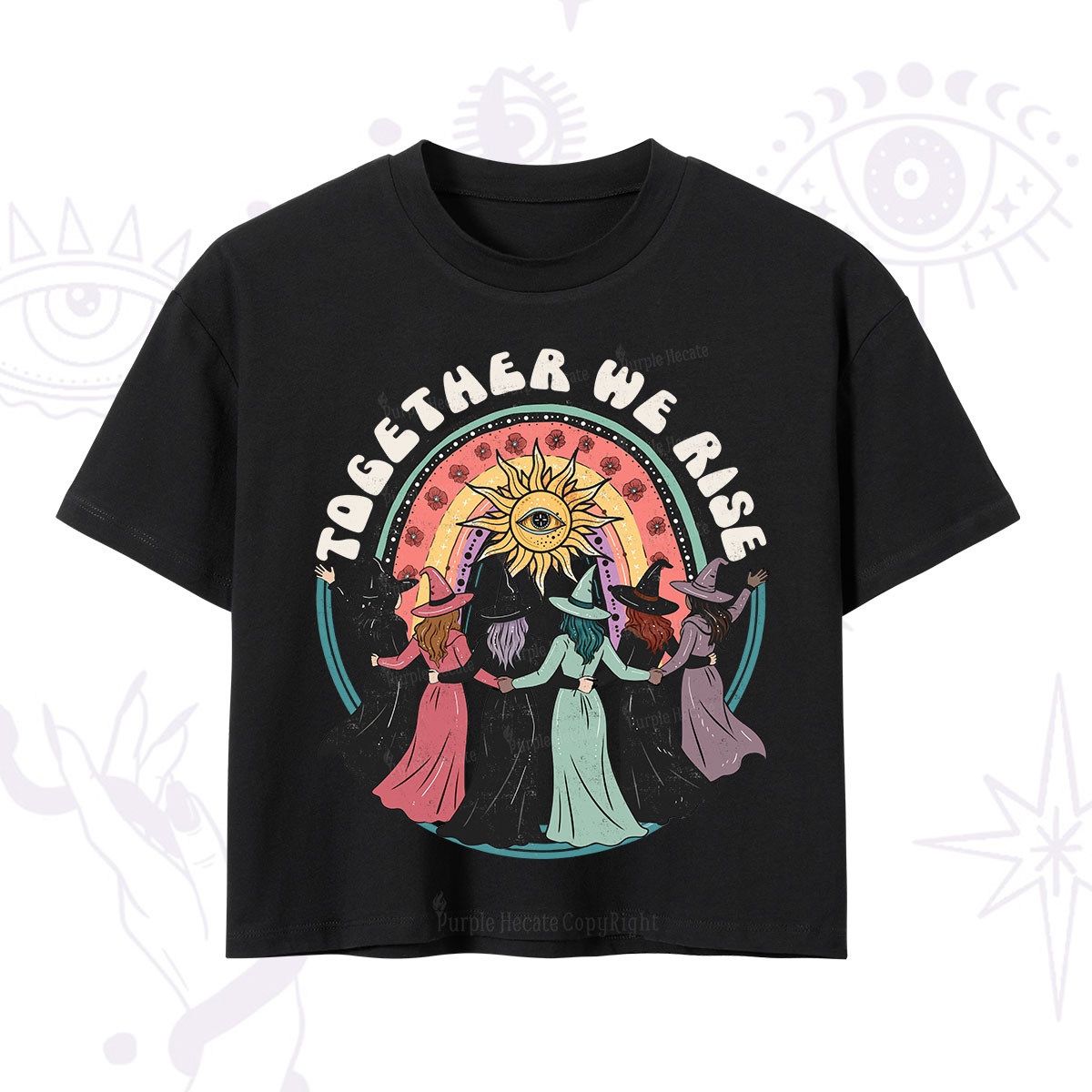 Purplehecate Together We Rise Crop T-Shirt