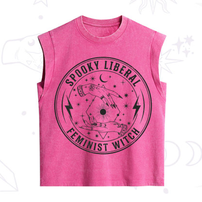 Purplehecate Spooky Liberal Feminist Witch Vintage Washed Tank