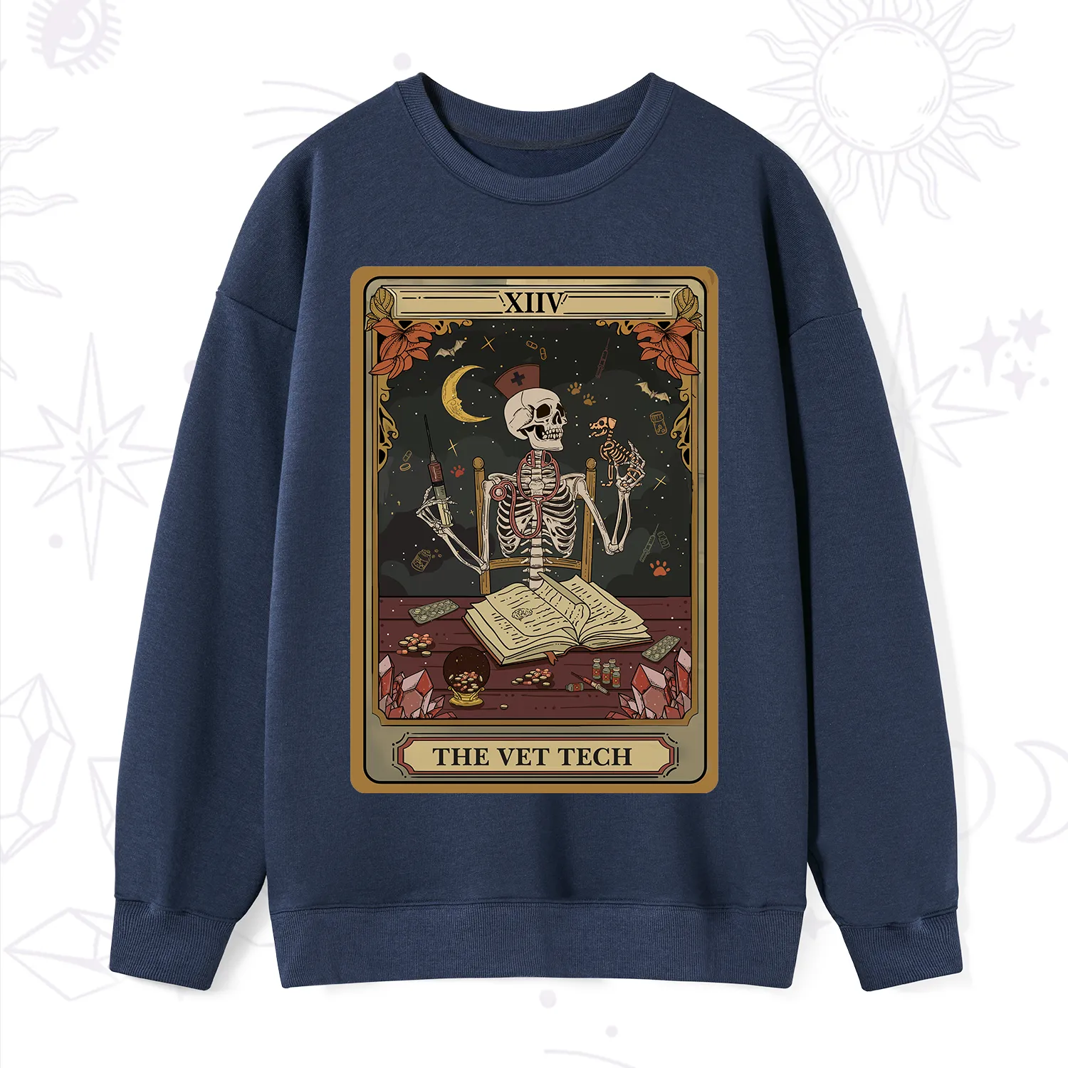 Purplehecate The Vet Tech Skeleton Tarot Sweatshirt