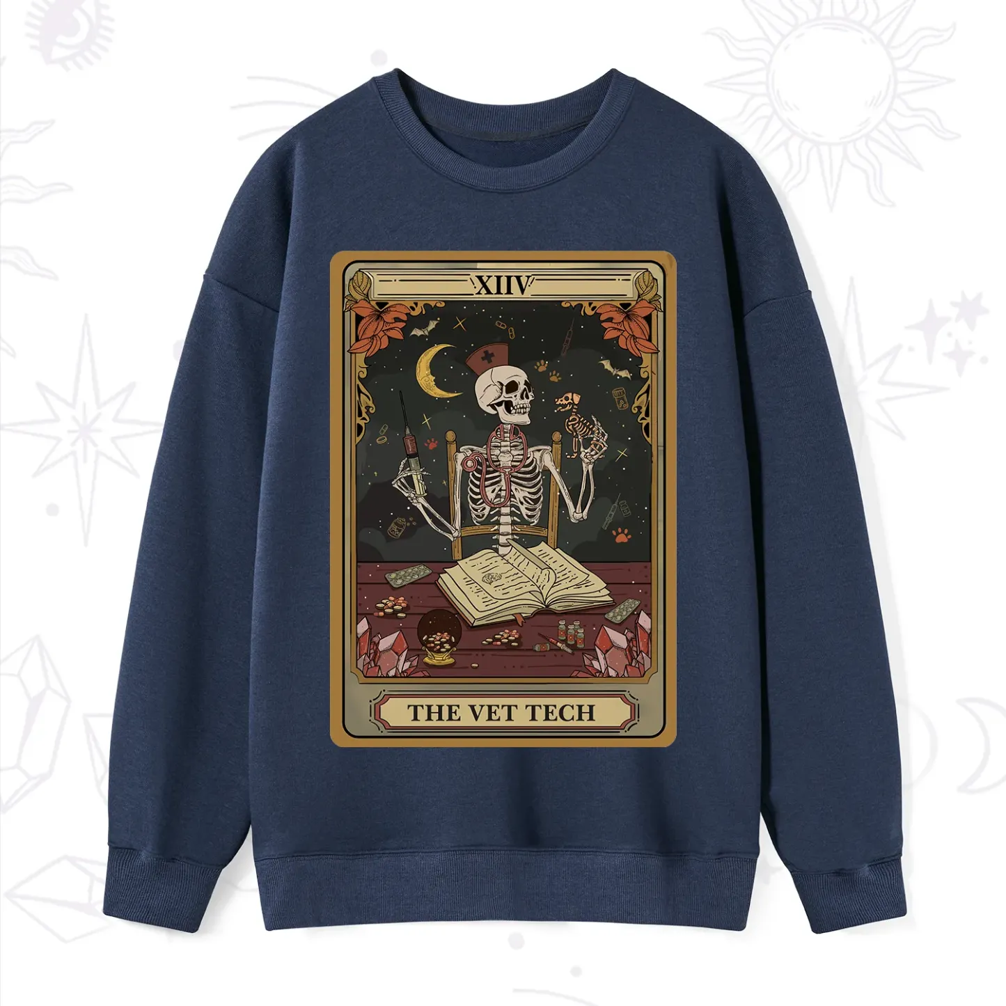 Purplehecate The Vet Tech Skeleton Tarot Sweatshirt
