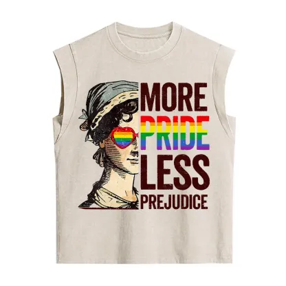 Purplehecate More Pride Less Prejudice Rainbow Vintage Washed Tank