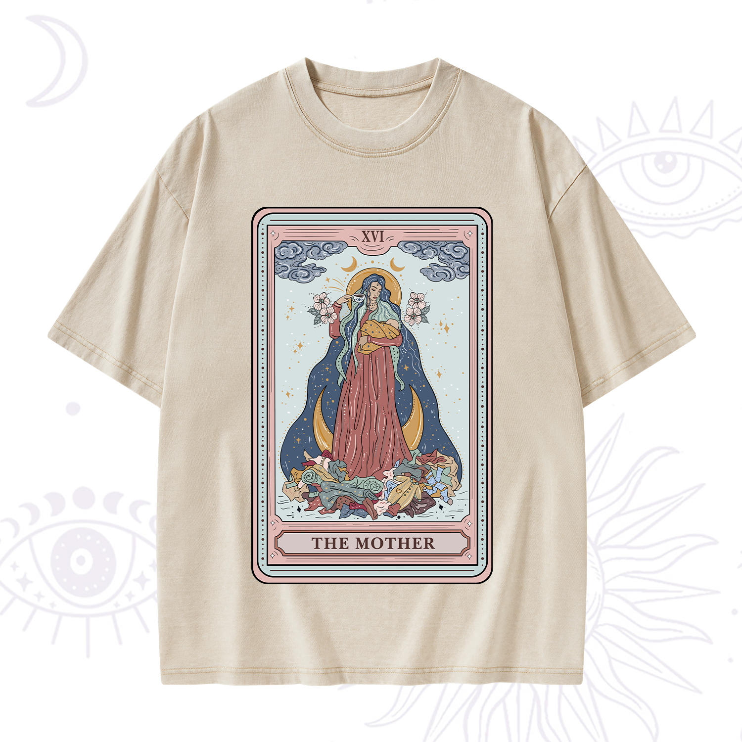 Purplehecate The Mother Tarot Washed T-Shirt