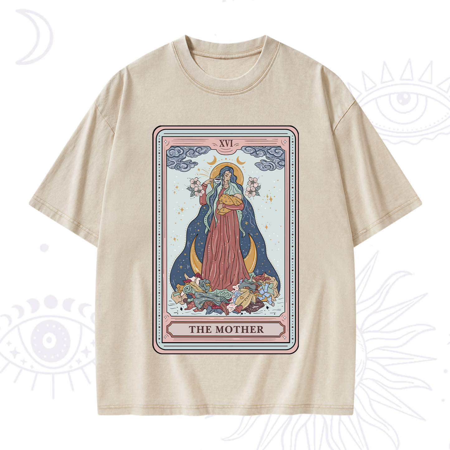 Purplehecate The Mother Tarot Washed T-Shirt