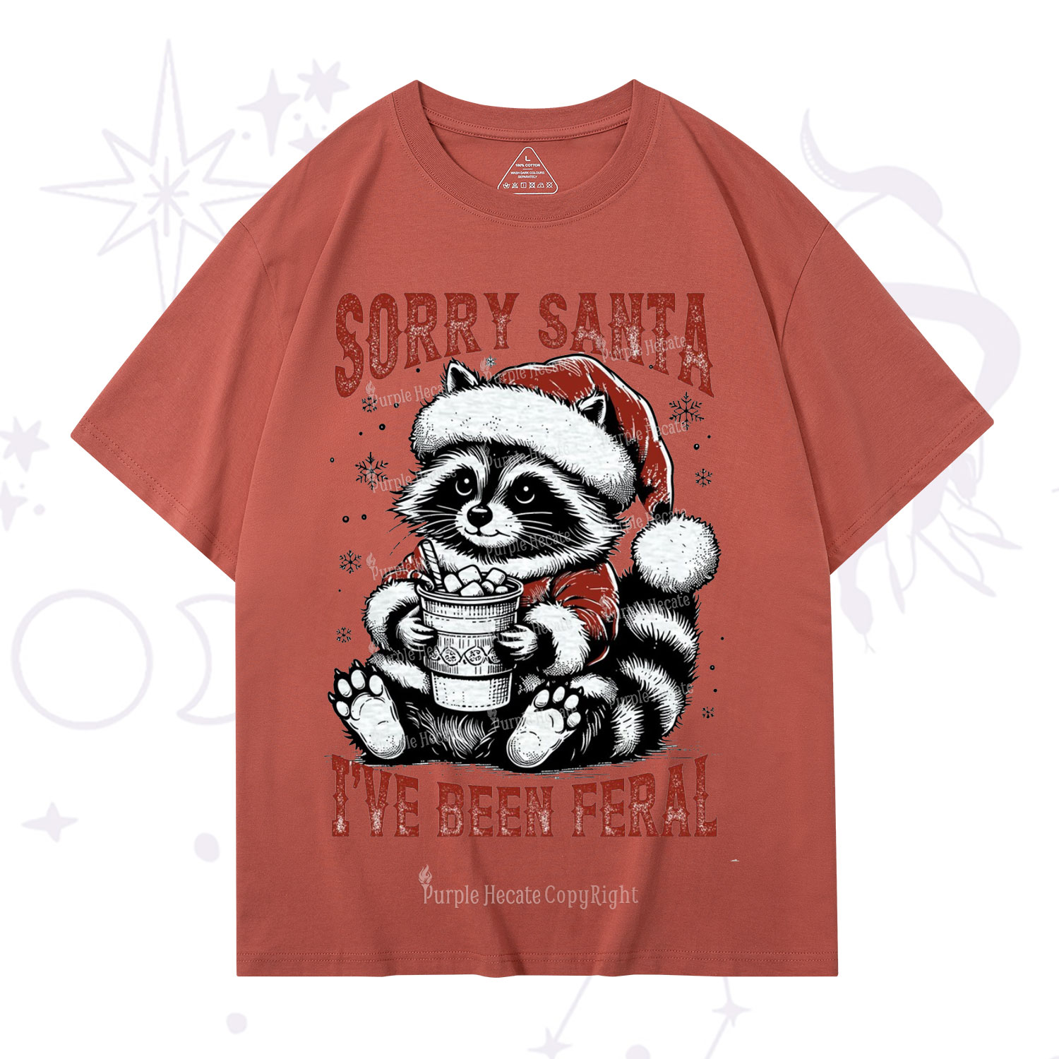 Purplehecate Sorry Santa I've Been Feral Christmas T-Shirt