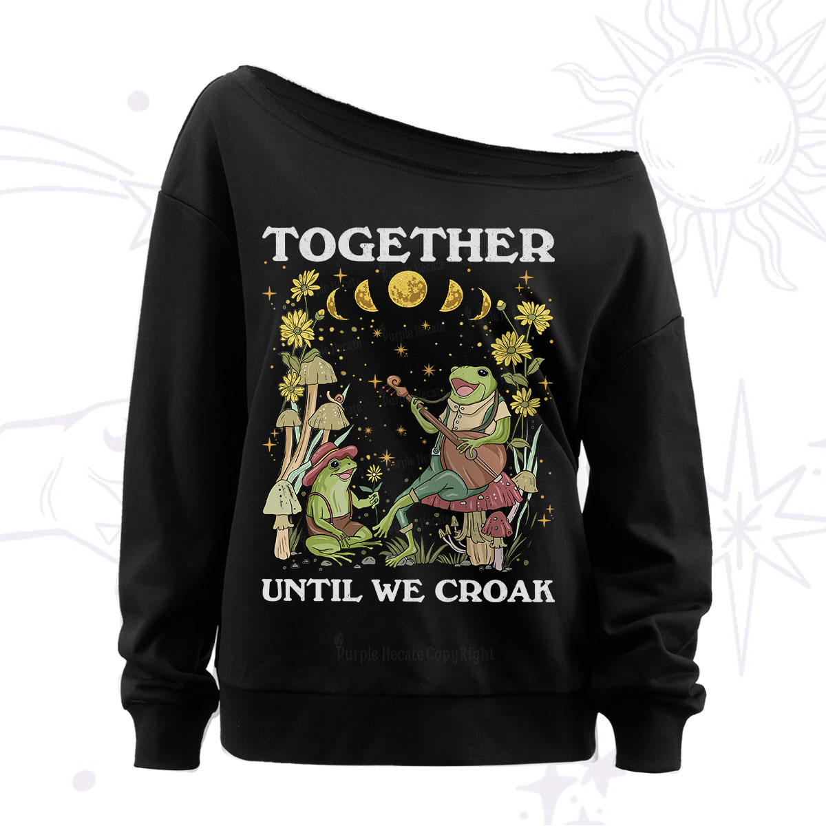 Purplehecate Grilled Cheese Destroyer Raccoon Off The Shoulder Sweatshirt