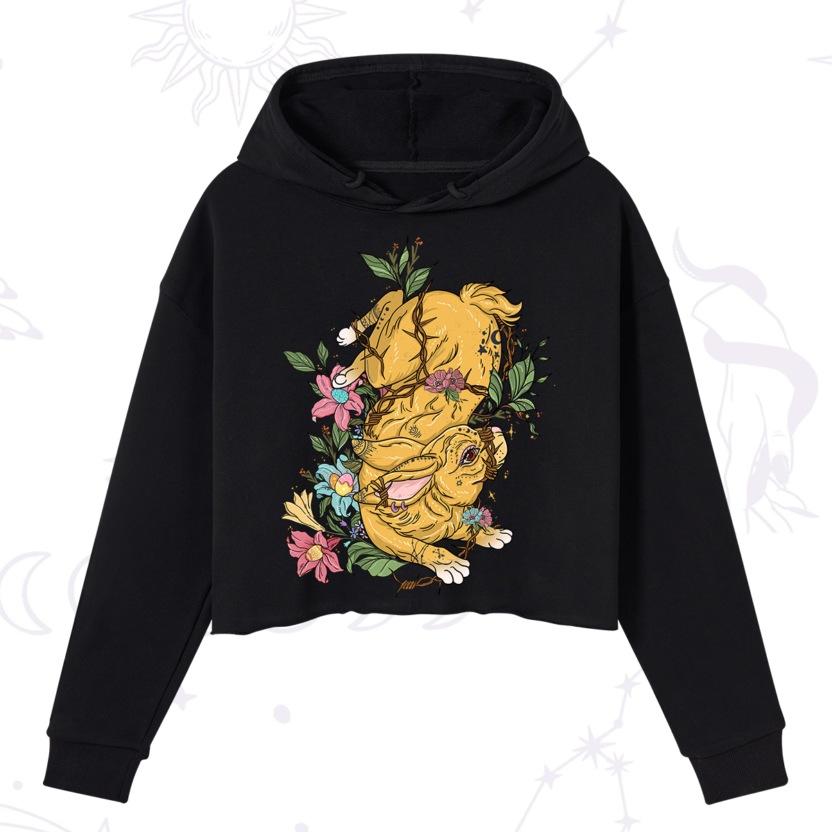 Purplehecate Thorn Bunny Easter Crop Hoodie