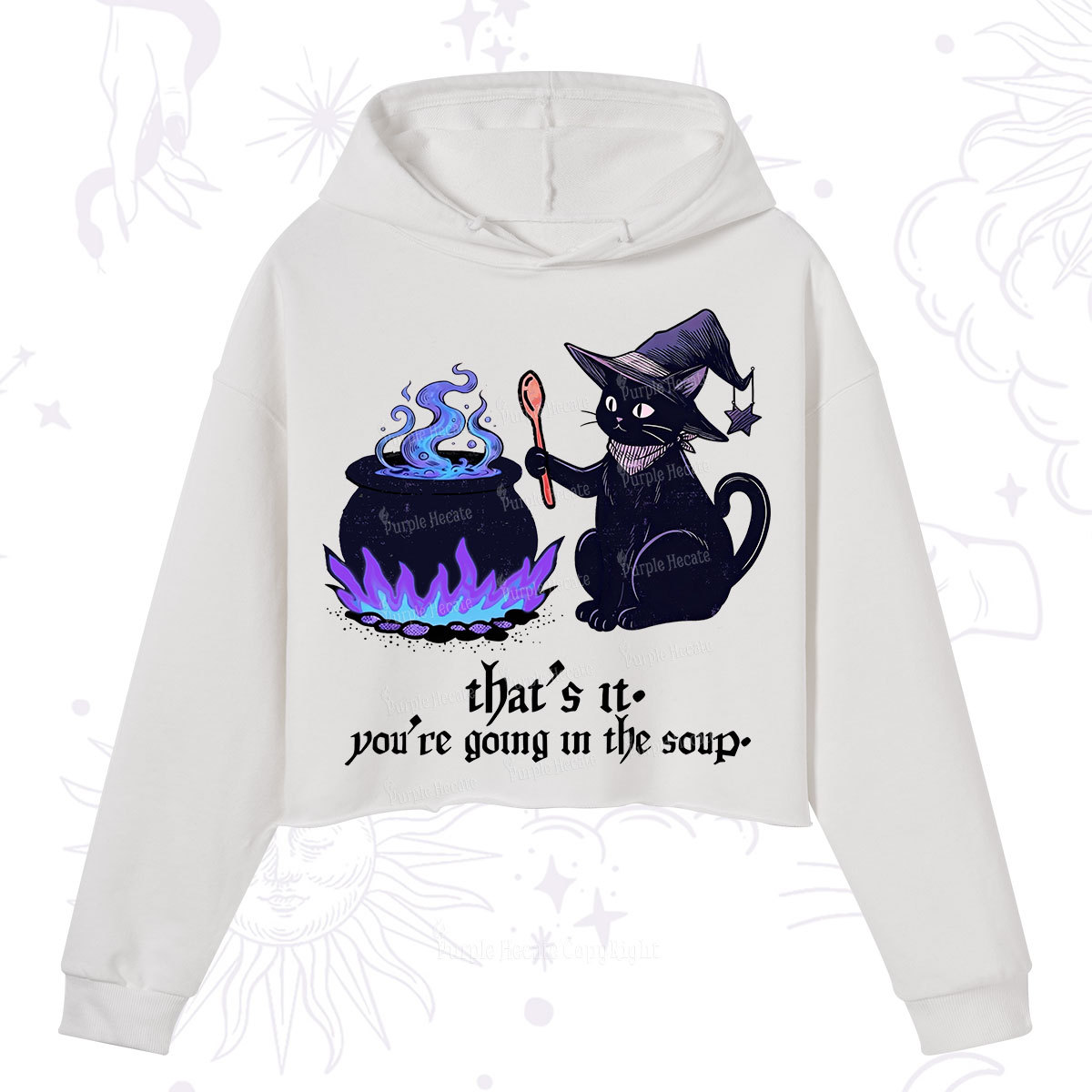 Purplehecate Trust Your Instincts Crop Hoodie