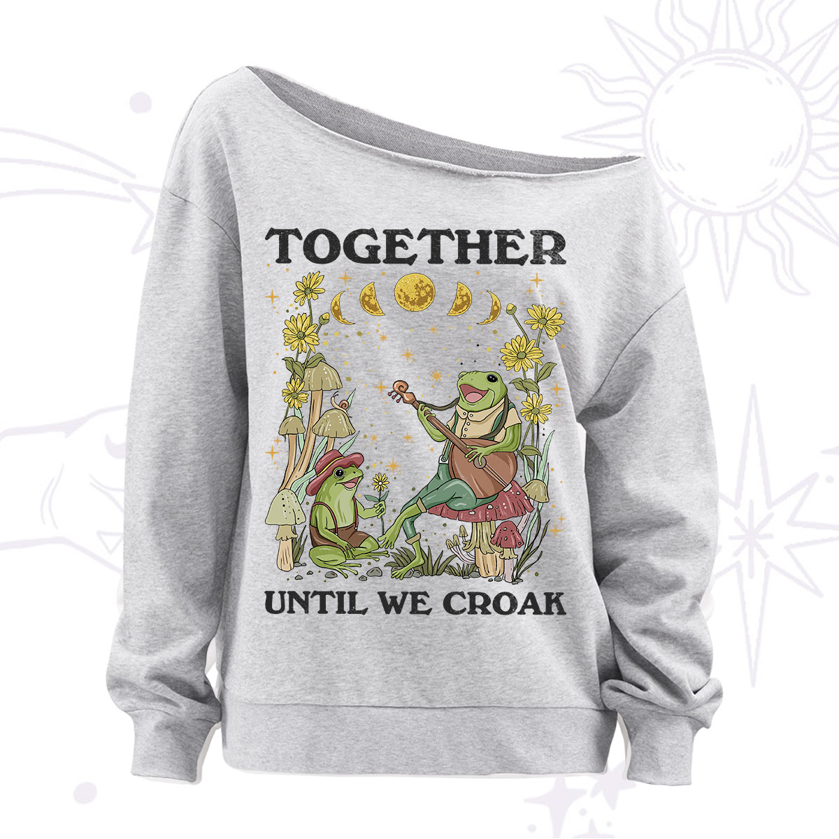 Purplehecate Grilled Cheese Destroyer Raccoon Off The Shoulder Sweatshirt