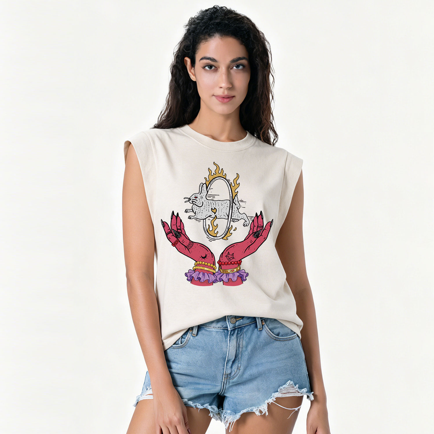 Purplehecate Remera Save The Rabbit Vintage Washed Tank