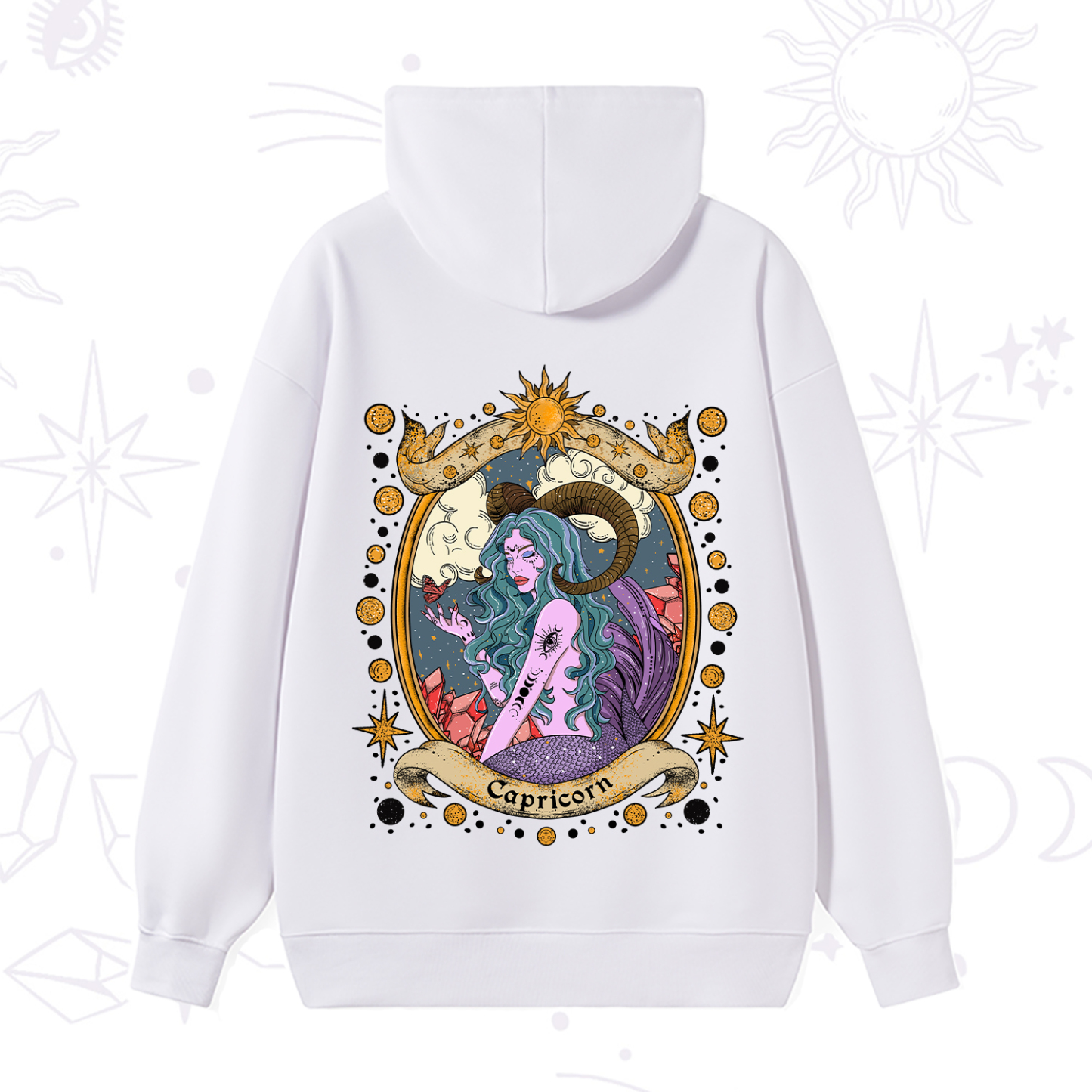 Purplehecate Capricorn Radiance Zodiac Hoodie