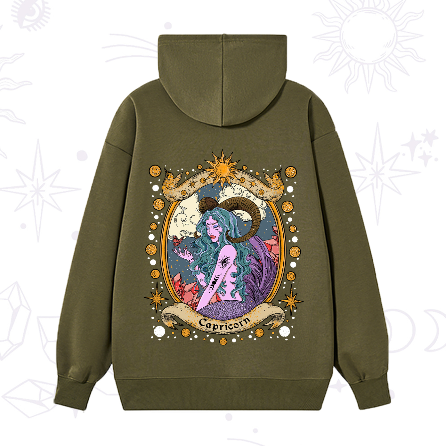Purplehecate Capricorn Radiance Zodiac Hoodie